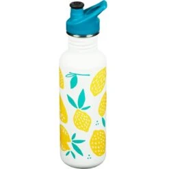 Klean Kanteen Classic 800ml Bottle Sport Cap Lemon -SurviGear Store Classic Lemon 02