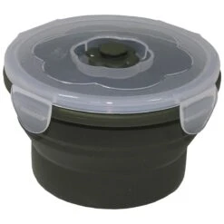 Fox Outdoor Foldable Bowl Round 540ml Lockable Lids OD Green