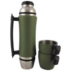 Fox Outdoor Vaccum Thermos Bottle 0.7L Handle Stainless Steel OD Green -SurviGear Store Fox Outdoor Vaccum Thermos Bottle 0.7L Handle OD 2 1200x1200