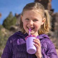 Klean Kanteen Kid's Cup 295ml W/Straw Lid Crocus Petal -SurviGear Store Klean Kanteen Kid s Cup 295ml Straw Lid Crocus Petal 2 1200x1200 1
