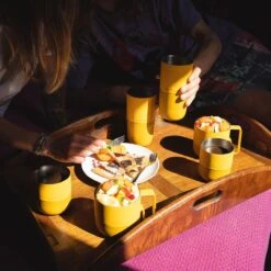 Klean Kanteen Rise 280ml Wine Tumbler Old Gold -SurviGear Store Klean Kanteen Rise Old Gold Lifestyle 1200x1200 1