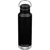 Klean Kanteen 592ml Classic Vacuum Insulated Bottle Loop Cap Black -SurviGear Store Klean Kanteen Black 592ml Classic Loop Cap 01