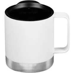 Klean Kanteen 355ml Insulated Camp Mug W/Tumbler Lid Matte White -SurviGear Store Klean Kanteen Insulated Mug 03
