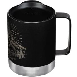 Klean Kanteen 355ml Insulated Camp Mug W/Tumbler Lid Mountain-Black -SurviGear Store Klean Kanteen Insulated Mug Mountain Black 03