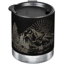 Klean Kanteen 355ml Insulated Camp Mug W/Tumbler Lid Mountain-Black -SurviGear Store Klean Kanteen Insulated Mug Mountain Black 05