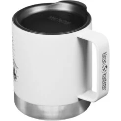 Klean Kanteen 355ml Insulated Camp Mug W/Tumbler Lid Mountain-Matte White -SurviGear Store Klean Kanteen Insulated Mug Mountain Matte White 04