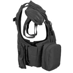 MFH Combat Vest With Quick Release Black -SurviGear Store MFH04573WESTECOMBATBlack4