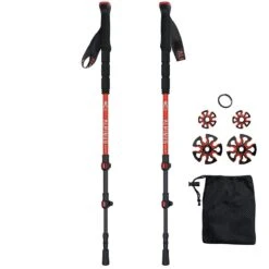 Front Page -SurviGear Store NX43597 Alpinus Pro Trekking Poles Dhaulagiri Red 02