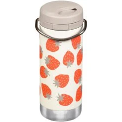 Klean Kanteen TKWide 355ml Insulated Bottle Twist Cap W/Straw Strawberries -SurviGear Store TKWide Strawberries TC 03
