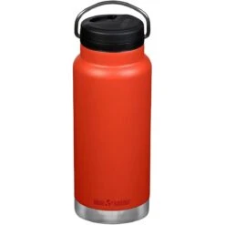 Klean Kanteen TKWide 946ml Insulated Bottle Twist Cap W/Straw Tiger Lilly -SurviGear Store TKWide Tiger Lilly TC 03