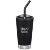 Klean Kanteen 473ml Tumbler Vacuum Insulated Straw Lid Shale Black -SurviGear Store Tumbler 16oz Shale Black 01