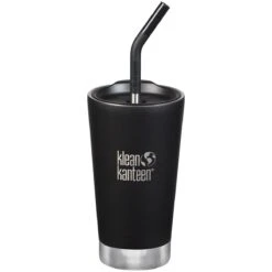 Klean Kanteen 473ml Tumbler Vacuum Insulated Straw Lid Shale Black