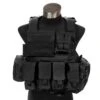 Flyye Force Recon Vest With Pouch Set Ver. Land Black -SurviGear Store flyye force recon vest ver land black 01