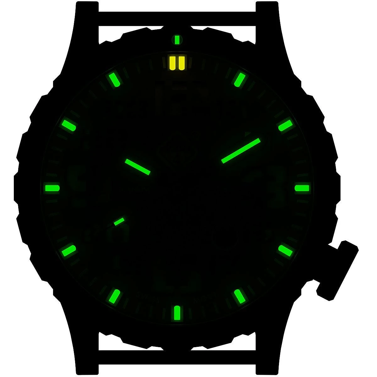 Hazard 4 Heavy Water Diver Titanium Tritium Watch BlackTie Green/Yellow 5 Hazard 4 Heavy Water Diver Titanium Tritium Watch BlackTie Green/Yellow - Image 3