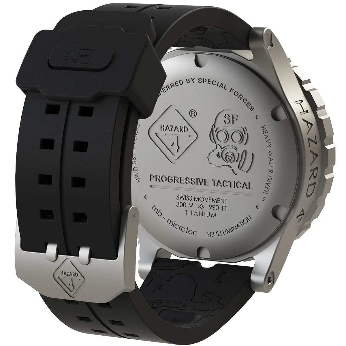 Hazard 4 Heavy Water Diver Titanium Tritium Watch BlackTie Green/Yellow 6 Hazard 4 Heavy Water Diver Titanium Tritium Watch BlackTie Green/Yellow - Image 4