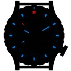 Hazard 4 Heavy Water Diver Titanium Tritium Watch Blacktie White GMT Blue/Red -SurviGear Store hazard 4 hwd watch blacktie a white gmt bbrb 003