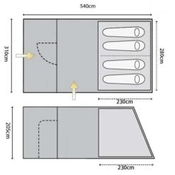 Highlander Oak 4 Tent Imperial Blue -SurviGear Store highlander oak 4 family tunnel tent IMPERIAL BLUE ALL 2