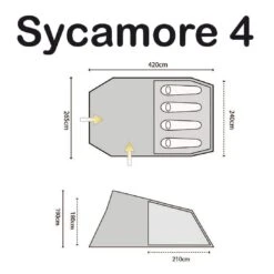 Highlander Sycamore 4 Tent Meadow/Spring Green -SurviGear Store highlander sycamoe 4 1