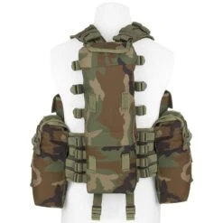 MFH South African Assault Vest Woodland -SurviGear Store mfh south african vest woodland 4