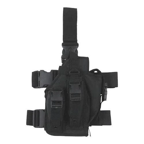 MFH Leg Holster With 3 Mag Pouches Black 3 MFH Leg Holster With 3 Mag Pouches Black