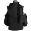 Mil-Tec South African Assault Vest Black -SurviGear Store mil tec saav black amaz 1 1