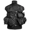 Mil-Tec Ultimate Assault Vest Black -SurviGear Store mil tec tactical vest 9 pockets black amaz 1 1