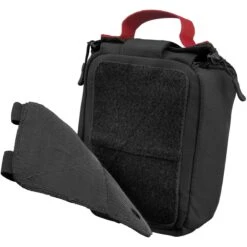 Mil-Tec Individual First Aid Kit Laser Cut Pouch Black -SurviGear Store mil tec ifak medic pouch laser cut black 3