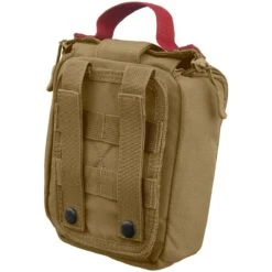 Mil-Tec Individual First Aid Kit Laser Cut Pouch Dark Coyote -SurviGear Store mil tec ifak medic pouch laser cut dark coyote 2