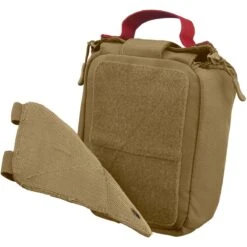 Mil-Tec Individual First Aid Kit Laser Cut Pouch Dark Coyote -SurviGear Store mil tec ifak medic pouch laser cut dark coyote 3