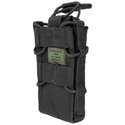 Mil-Tec Open Top Single Mag Pouch Black -SurviGear Store mil tec mag pouch open top single black 2