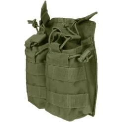 Mil-Tec Open Top Double Mag Pouch Olive -SurviGear Store mil tec open top double pouch olive 2
