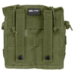 Mil-Tec Open Top Double Mag Pouch Olive -SurviGear Store mil tec open top double pouch olive 3