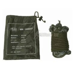 Mil-Tec Mini Nylon Hammock Olive -SurviGear Store mini nylon hammock mil tec olive 2 1