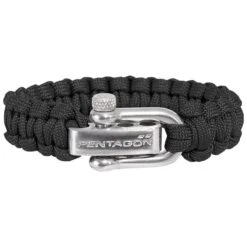 Pentagon Survival Bracelet Black